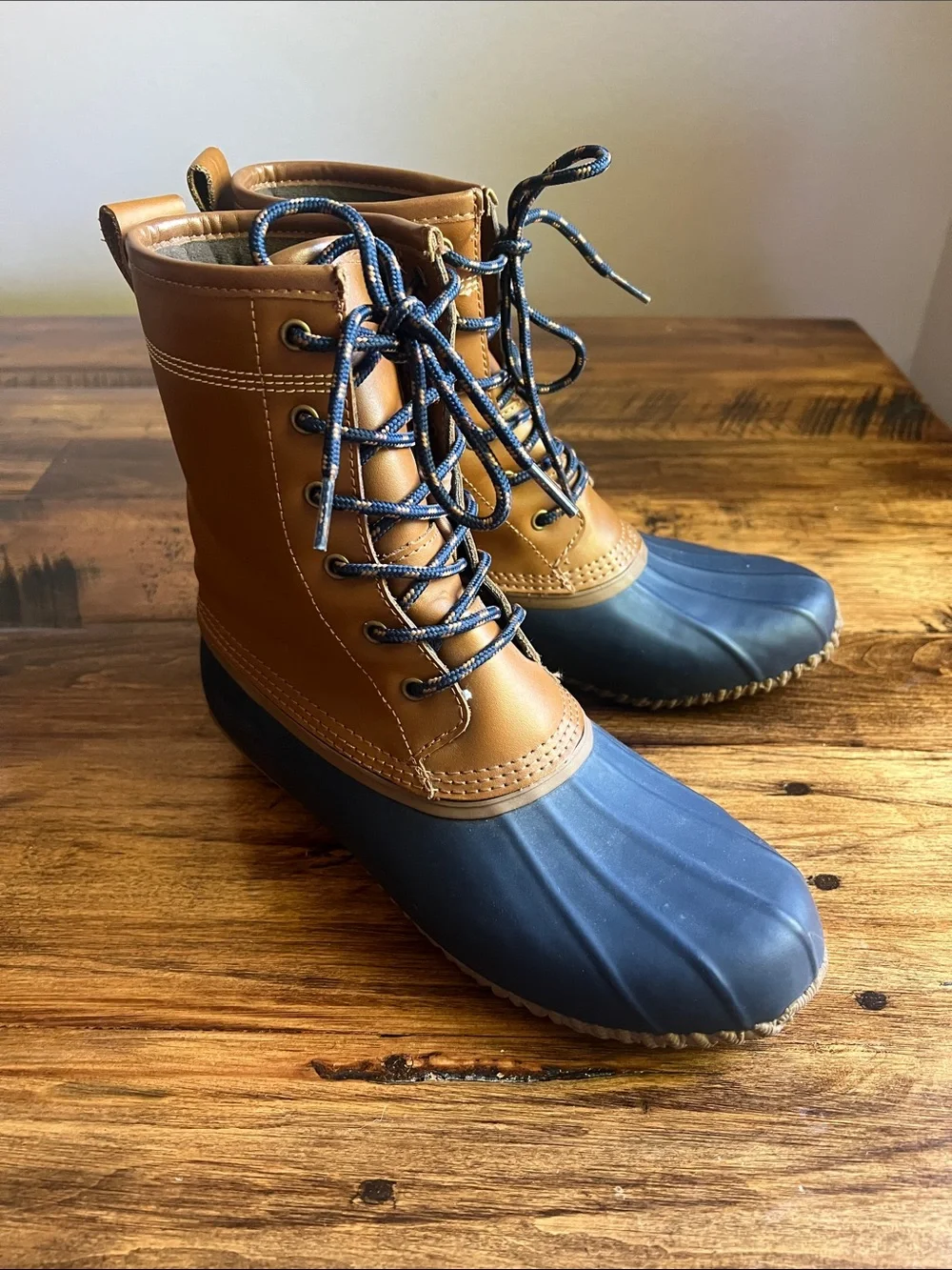 Land’s End Insulated Duck Boots Hazelnut Leather 7.5 Womens Like New